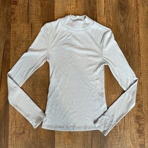 Elegant Light Blue Long Sleeve Top